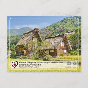 Carte Postale UNESCO WHS - Village d'Ogimachi - 白 川 郷 ・ 五 山 箇 の 