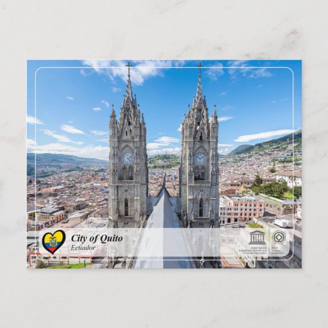 Carte Postale UNESCO WHS - Ville de Quito (Devant)