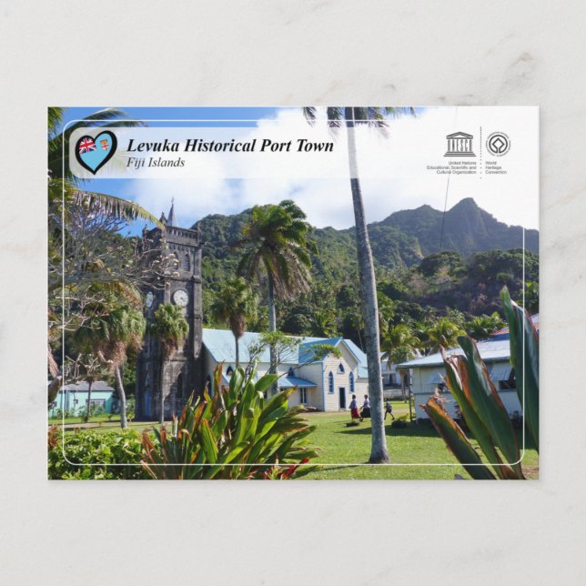 Carte Postale UNESCO WHS - Ville portuaire historique de Levuka (Devant)