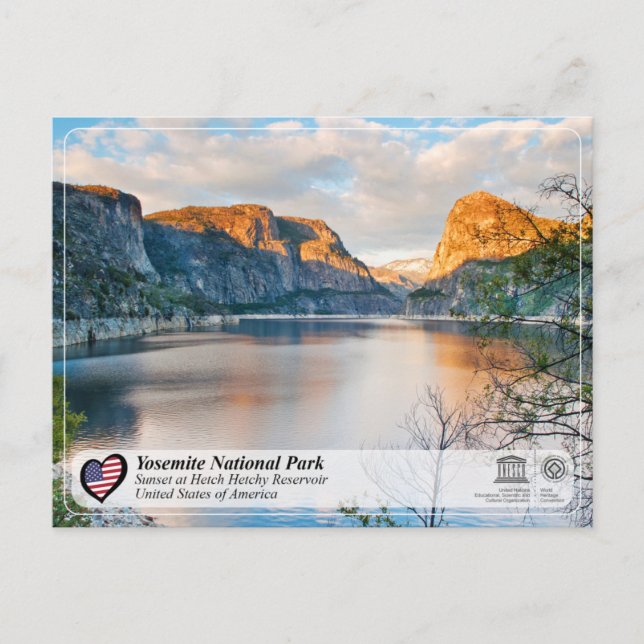 Carte Postale UNESCO WHS - Yosemite - Réservoir de Hetch Hetchy (Devant)