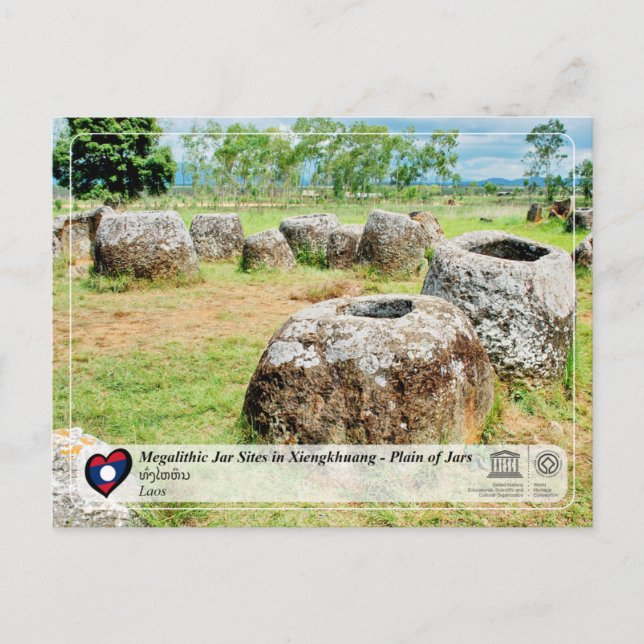 Carte Postale UNESCO - Xiengkhuang - Plaine de Jars - ທົ່ ງ ໄ ຫ  (Devant)