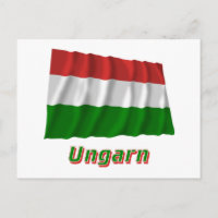 Ungarn Fliegende Flagge mit Namen