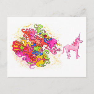 Carte Postale Unicorn Fart