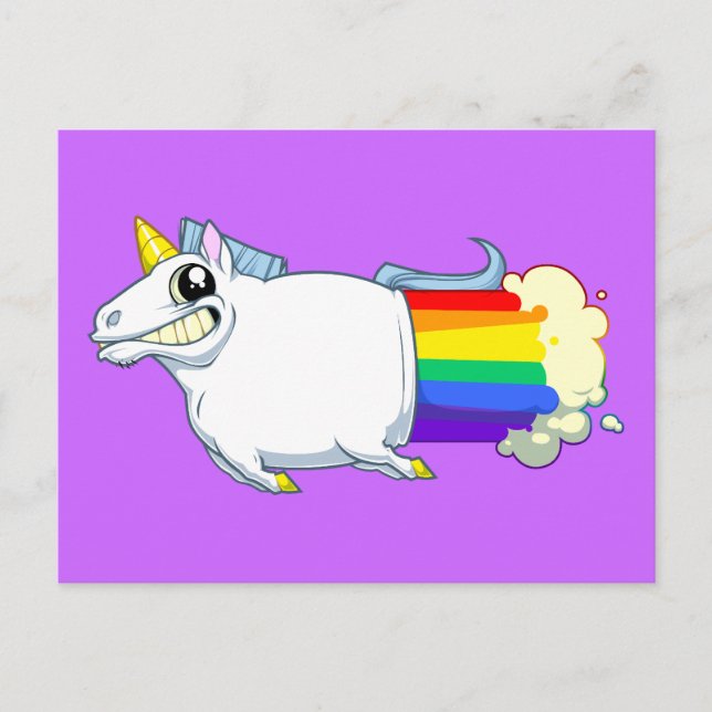 Carte postale Unicorn Farts (Devant)