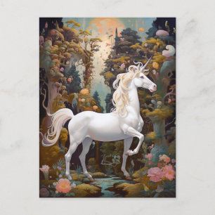 Carte Postale Unicorn Imaginaire Art