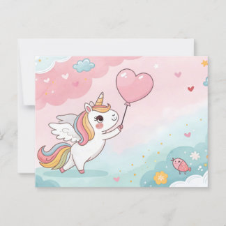 Carte Postale Unicorn Magical Heart Day