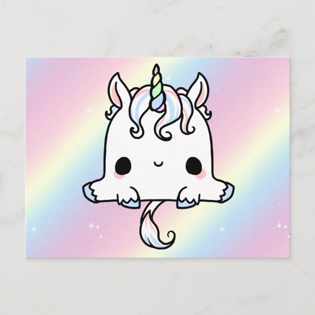 Carte postale Unicorn mignonne (Devant)
