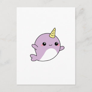 Carte Postale UNICORN NARWHAL chemises, accessoires, cadeaux