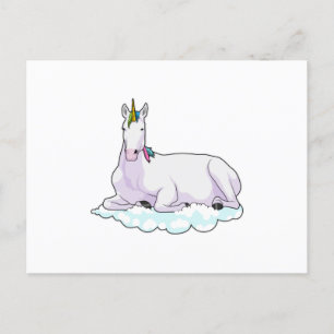 Carte Postale Unicorn on cloud