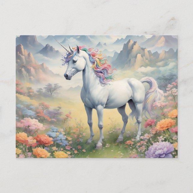 Carte Postale Unicorne (Devant)