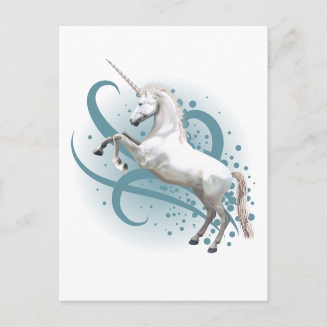 Carte Postale Unicorne (Devant)