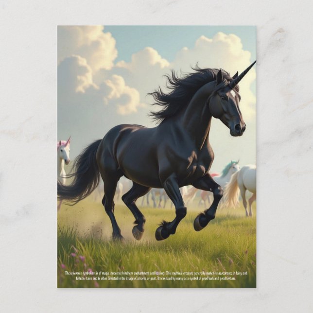 Carte Postale Unicorne (Devant)