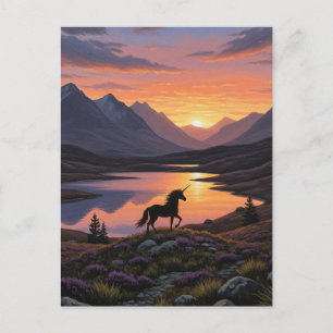 Carte Postale Unicorne au Parc national du Caire en Ecosse