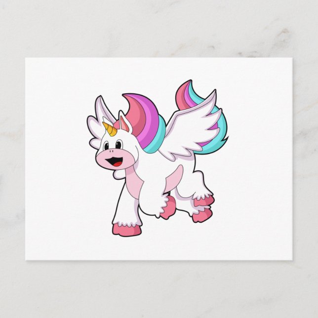 Carte Postale Unicorne avec Wing.PNG (Devant)