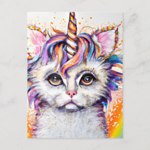 Carte Postale Unicorne Fluffy Kitten