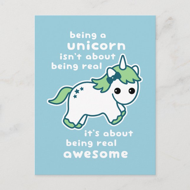 Carte Postale Unicorne géniale (Devant)