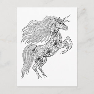 Carte Postale Unicorne magique inspirée