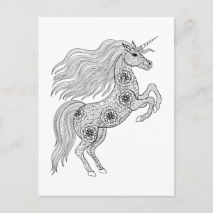 Carte Postale Unicorne magique inspirée