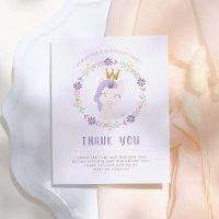 Unicorne magique Princesse | Merci d'anniversaire