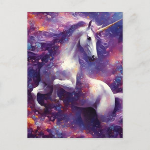 Carte Postale Unicorne Purple Mane