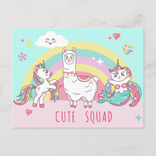 Carte Postale Unicornes magiques (Devant)