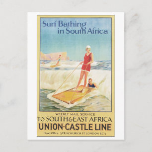 Carte Postale Union-Castle Lien Vers Afrique du Sud et de l'Est