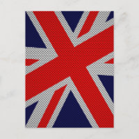 Union Jack sur l'impression en fibre de carbone