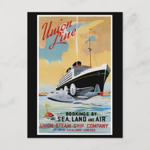 Carte Postale Union Line Steamship Ocean Liner
