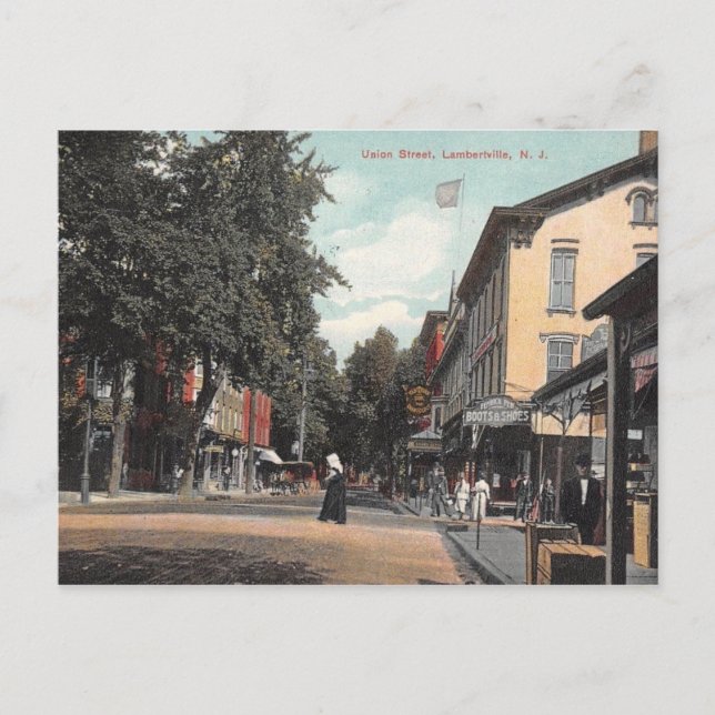 Carte Postale Union St, Lambertville, New Jersey 1907 (Devant)