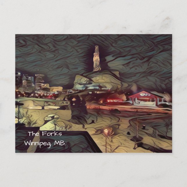 Carte postale unique de la ville - Winnipeg, Manit (Devant)