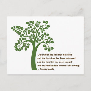 Carte Postale Uniquement Lorsque L'Arbre Dernier