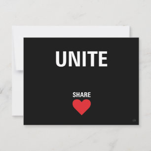 Carte Postale Unir la démocratie humanitaire