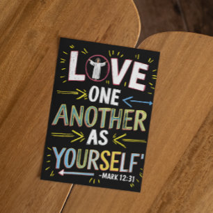 Carte Postale Unite With Love : Embrassez le message