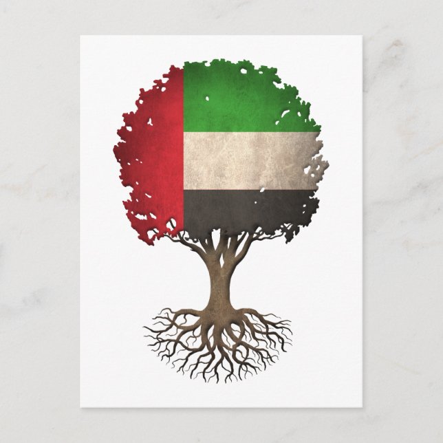 Carte Postale United Arab Emirates Drapeau Tree of Life Personna (Devant)