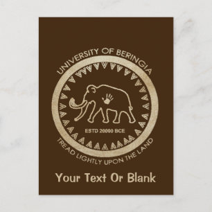 Carte Postale Université de Beringia Mammoth