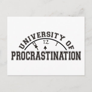 Carte Postale Université de Procrastination