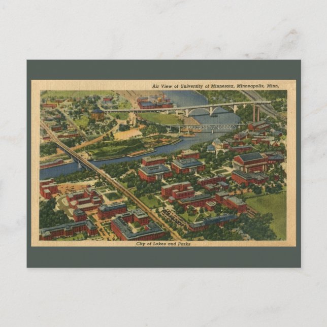Carte Postale Université du Minnesota, Minneapolis (Devant)