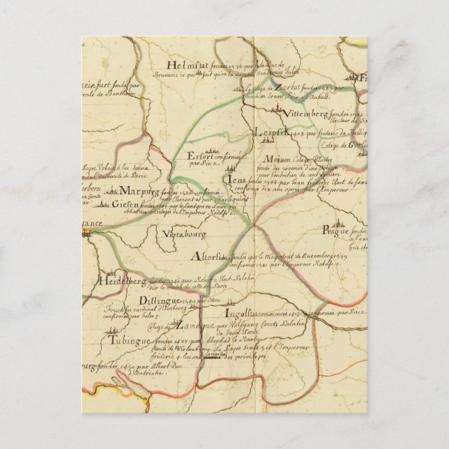 Carte Postale Universités en Autriche et République tchèque (Devant)