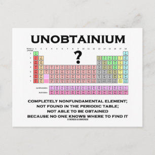 Carte Postale Unobtainium Élément complètement non fondamental