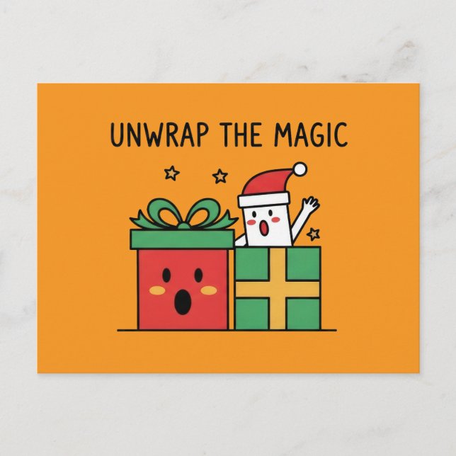 Carte Postale Unwrap the Magic Christmas (Devant)