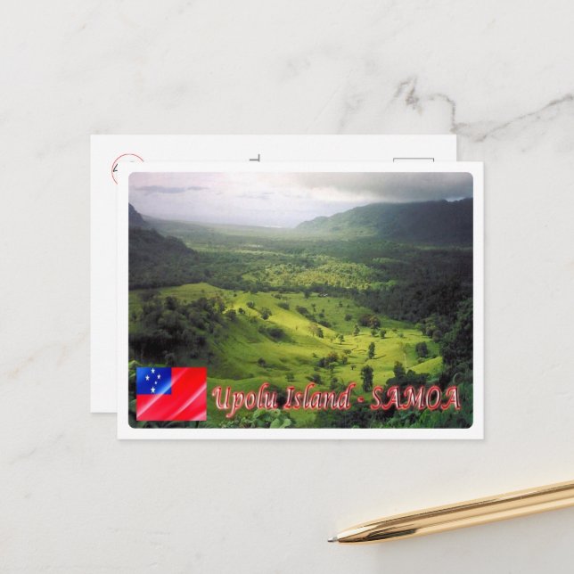 Carte Postale Upolu Island - Samoa - (Devant/Arrière en situation)