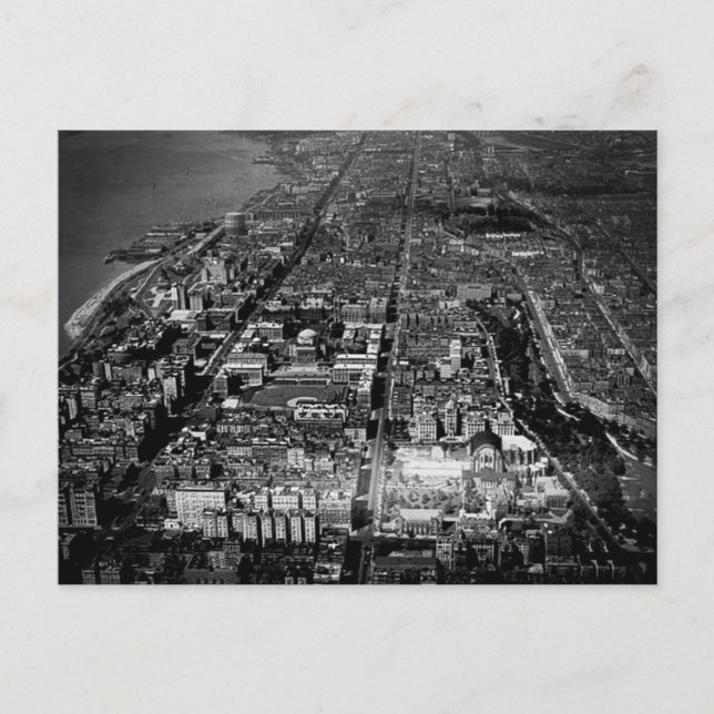 Carte Postale Upper West Side New York City Aerial View 1928 (Devant)