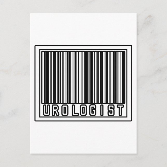 Carte Postale Urologiste à code barre (Devant)