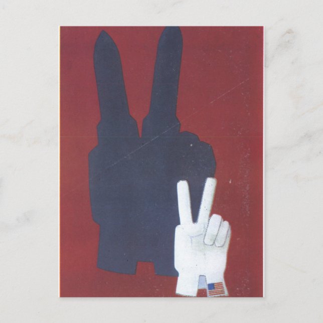 Carte Postale URSS CCCP Guerre froide Union soviétique Propagati (Devant)