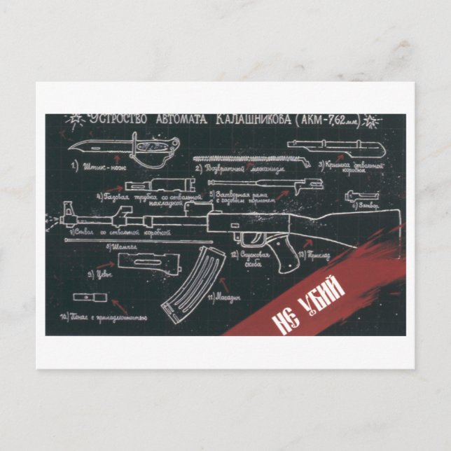 Carte Postale URSS CCCP Guerre froide Union soviétique Propagati (Devant)