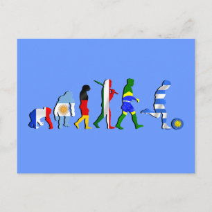 Carte Postale Uruguay football football Evolution cadeaux