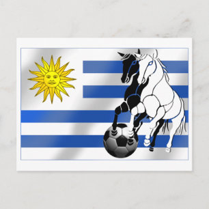 Carte Postale Uruguay soccer Charruas 2010 football fans cadeaux
