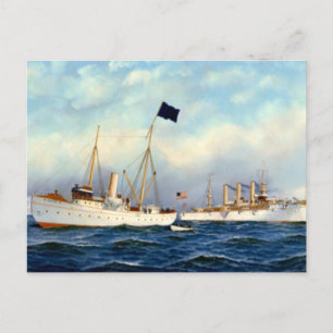 Carte Postale US Cruiser Brooklyn 1897