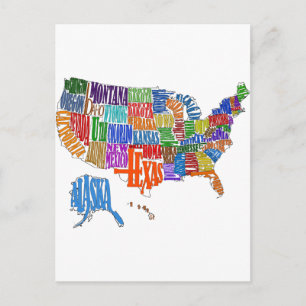 CARTE POSTALE US MAP