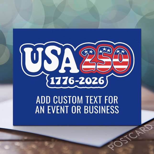 Carte Postale USA 250 - Anniversaire des 250 ans de l'Amérique R (USA 250 Postcard)